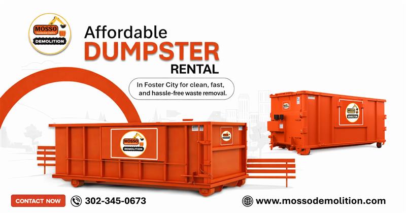 Affordable Dumpster Rental in Foster City for Residential, Commercial Projects